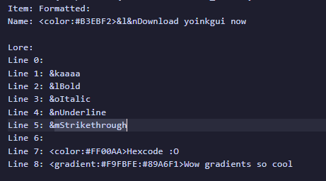 Parsed Lore