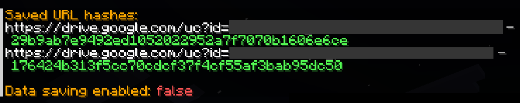 Saved Hashes List