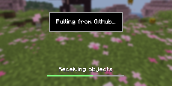 Pulling from GitHub while loading a world