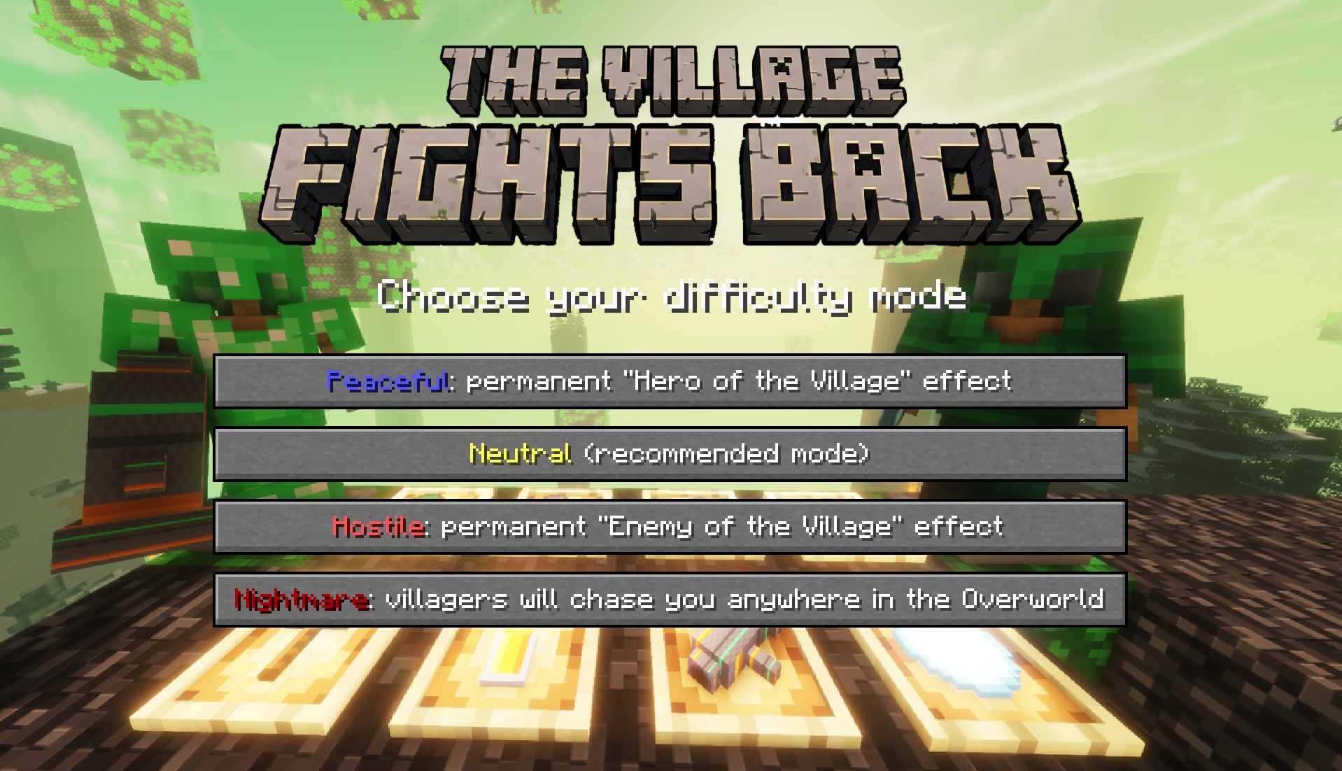 Difficulty mode choice