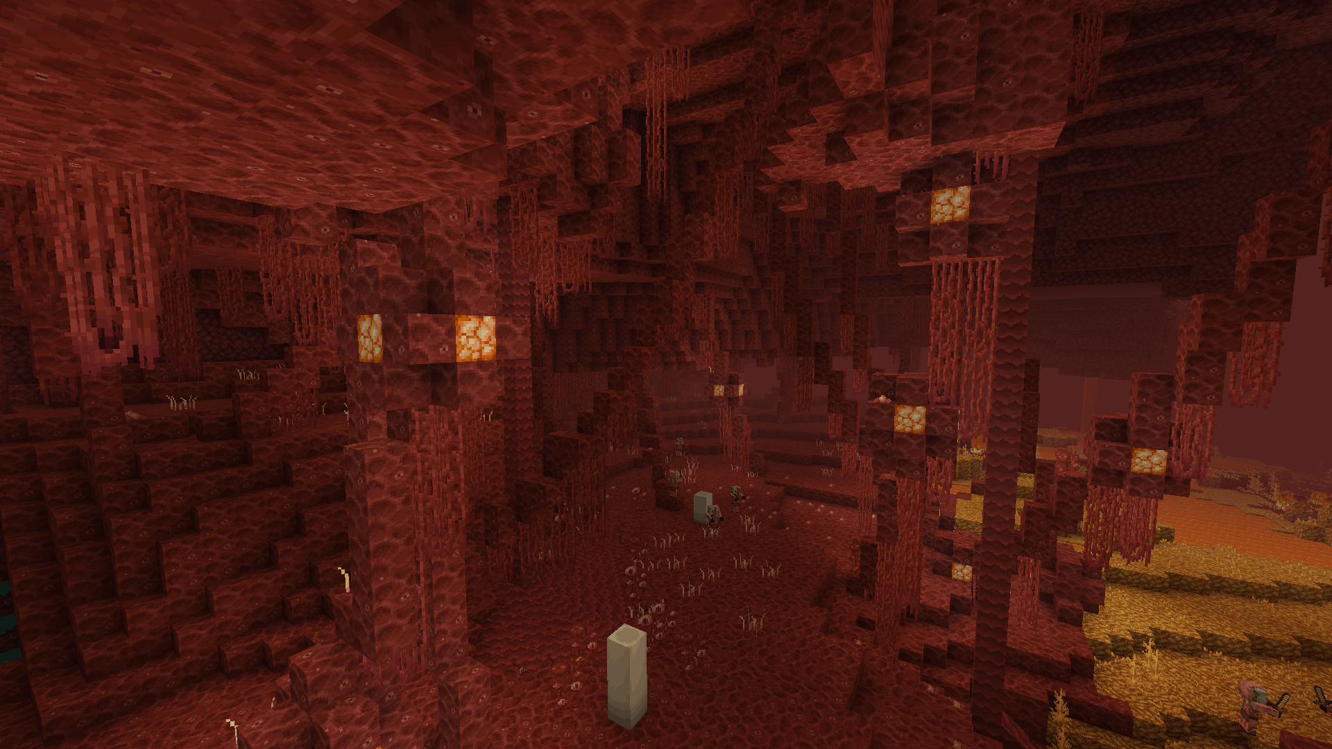 A visceral heap biome with the pack turned on