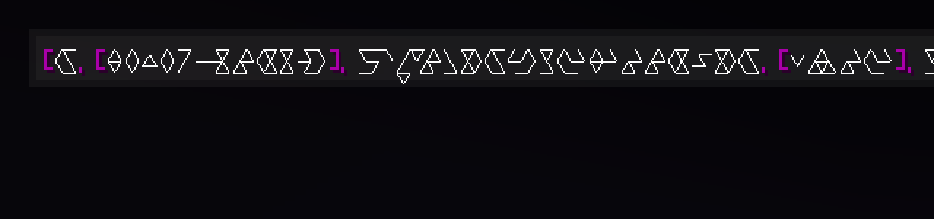 An example of a hex being rendered. Non-pattern's are unaffected.