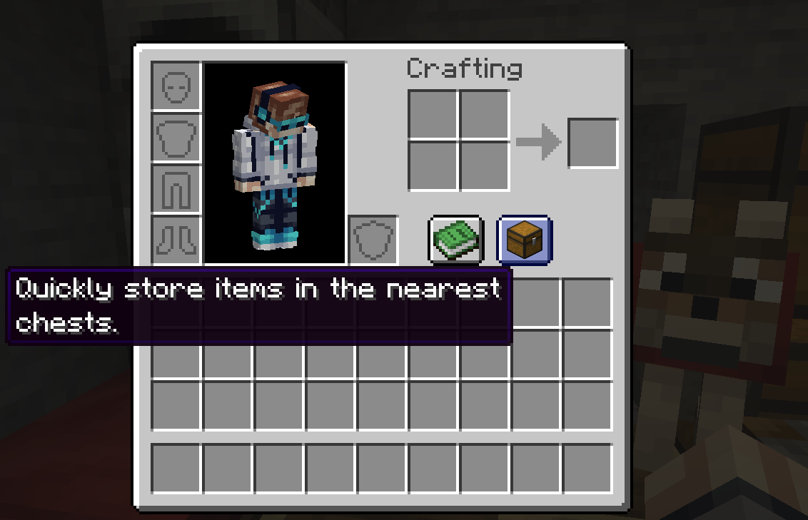 Button added to the inventory