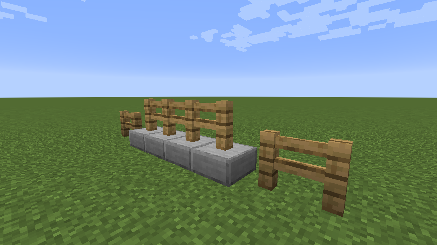 Oak Fence on Slabs