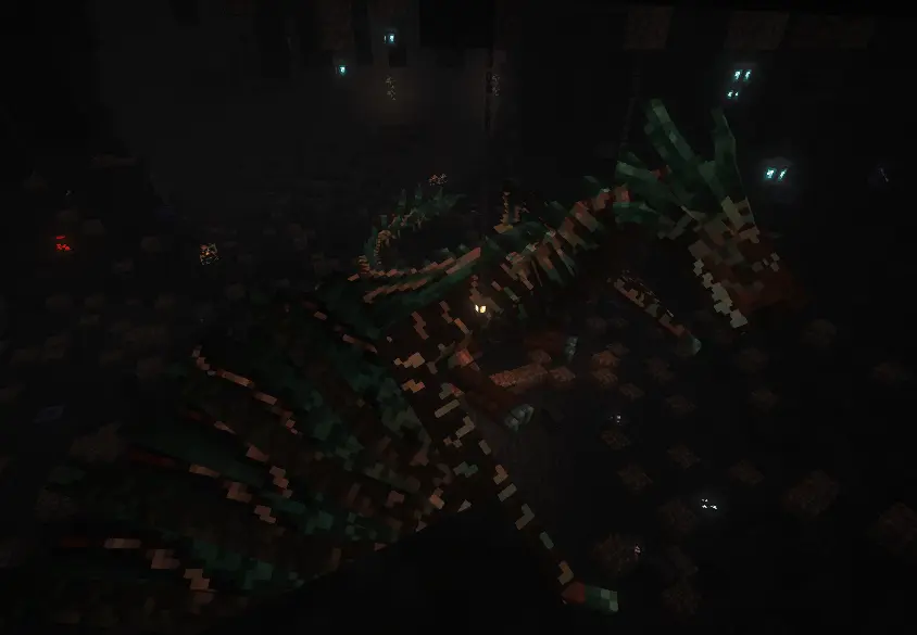 a large copper dragon resting peacefully in its lair