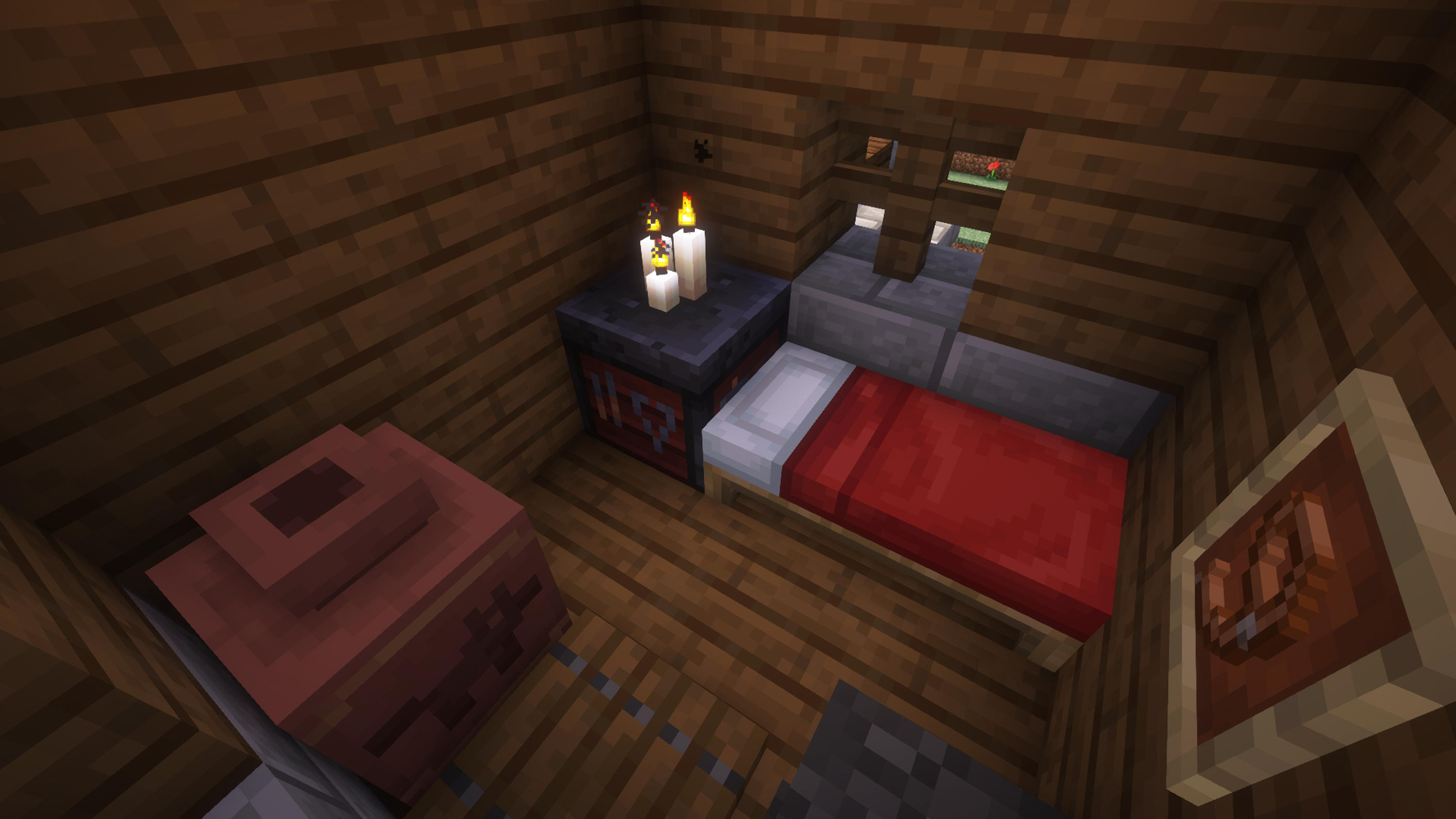 upstairs