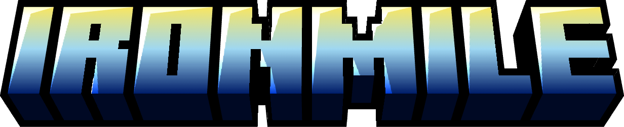IronMile minecraft styled logo