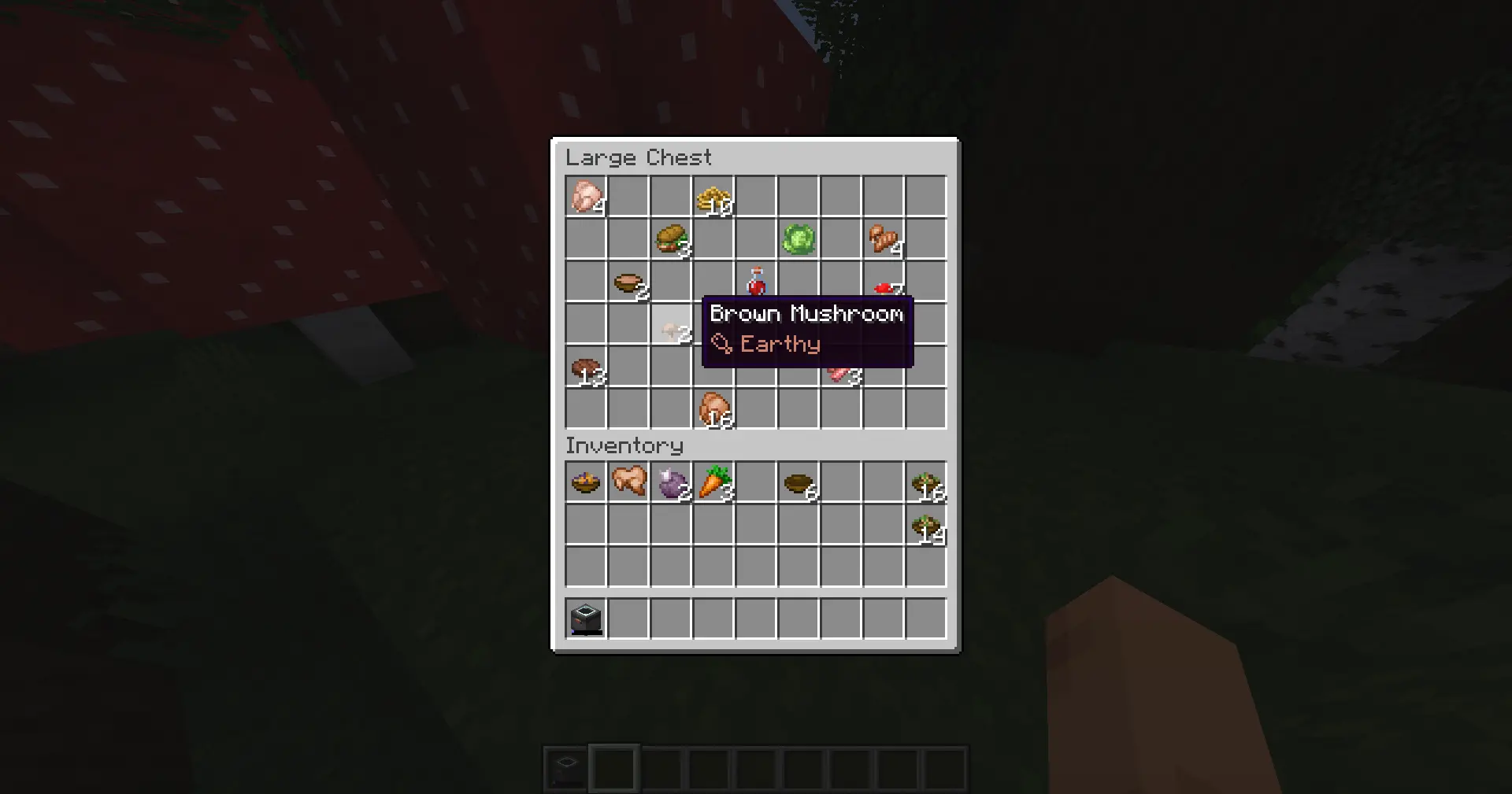 Ingredients shown in chest