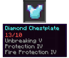 Diamond Chestplate with 13/10 enchantments