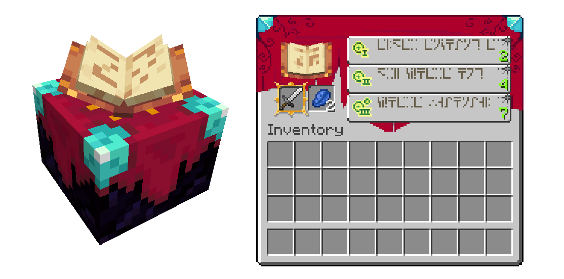 enchanting table block and gui