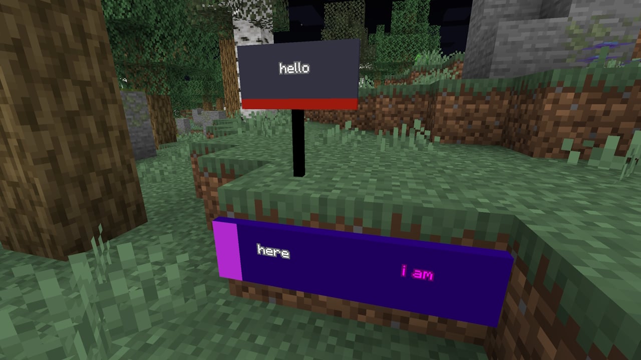 some small signs