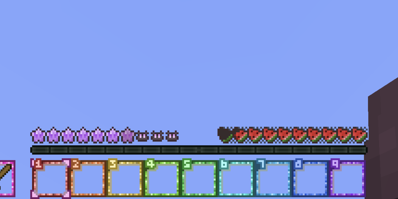 Health bar display in Hardcore mode.