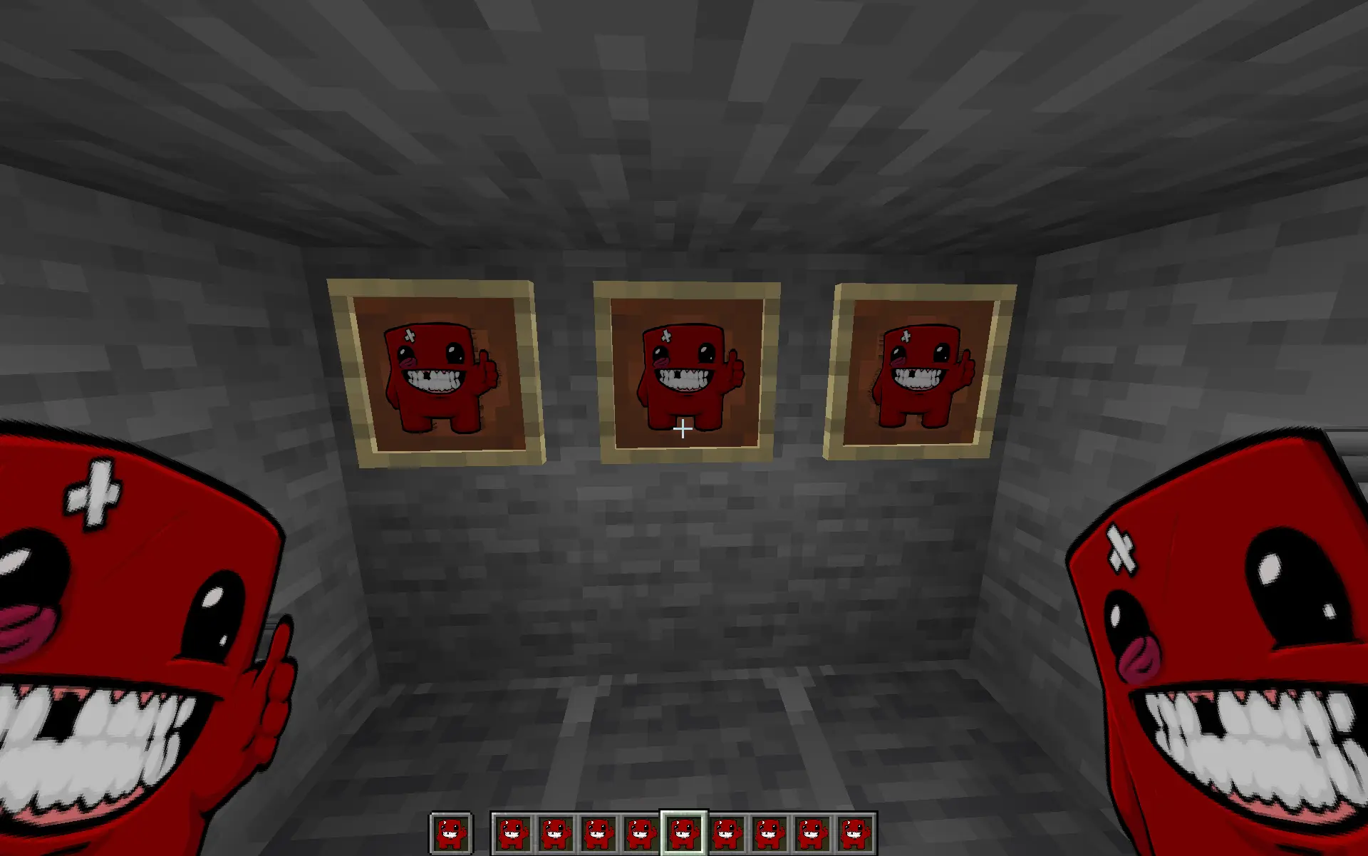 This is a resource pack that replaces 「totem_of_undying」 with 「super meat boy」.