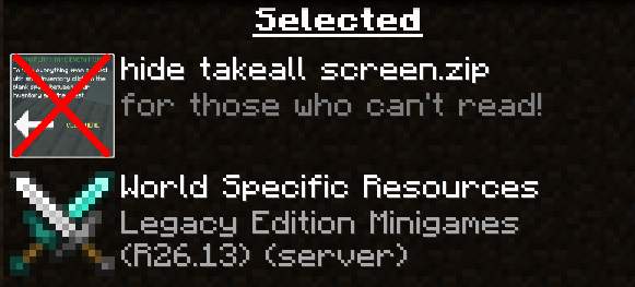 With the mod (pack placed above the Server resources)