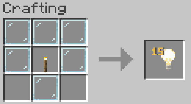 How to craft light blocks by default