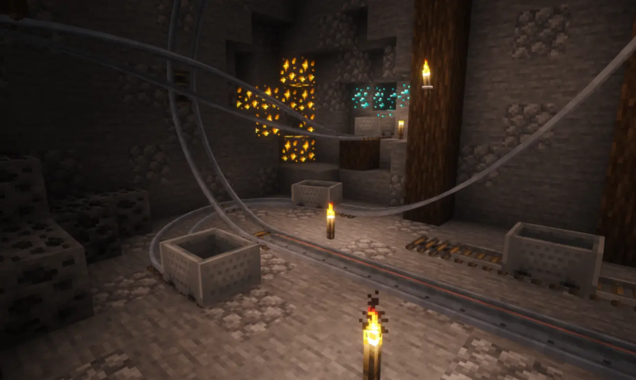 3D Splinecart Tracks in a cave