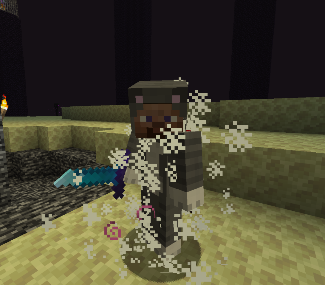 Freeze ability particles.