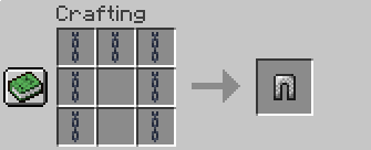 You can craft chainmail leggings using 7 chains.