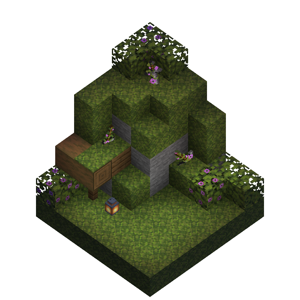 Some tools left after death overgrowing with plant life!