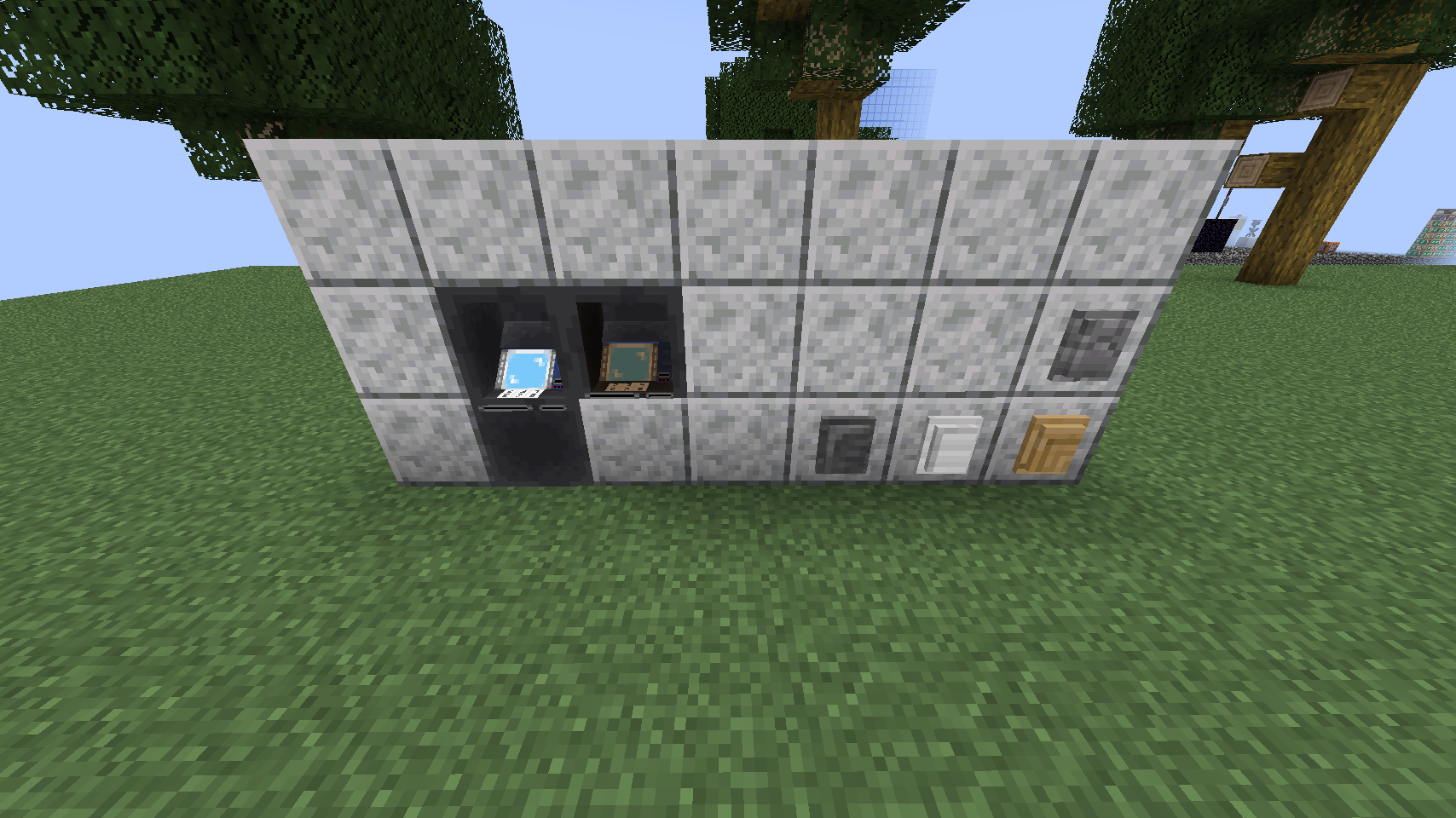 atms and doorbells on grass block field