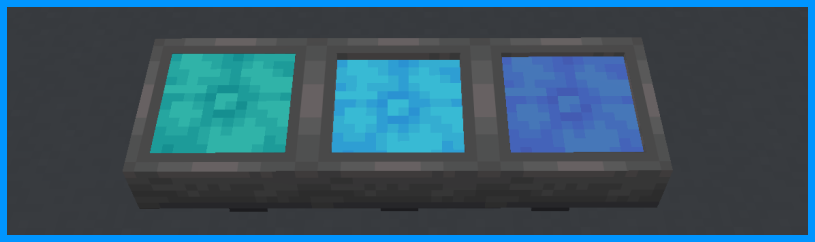 Cushions inside hoppers at varying heights