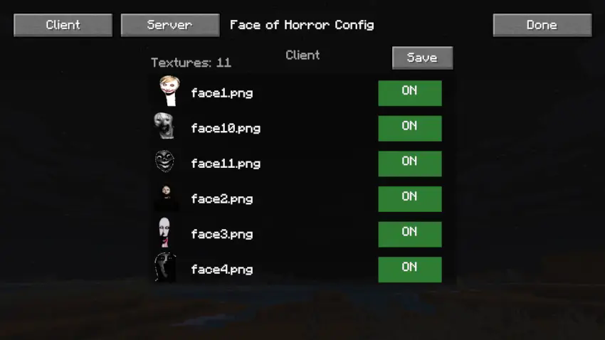 Texture selector