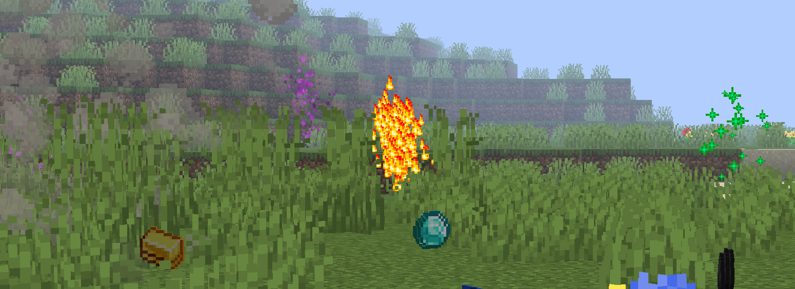 Pacticles and items spawning