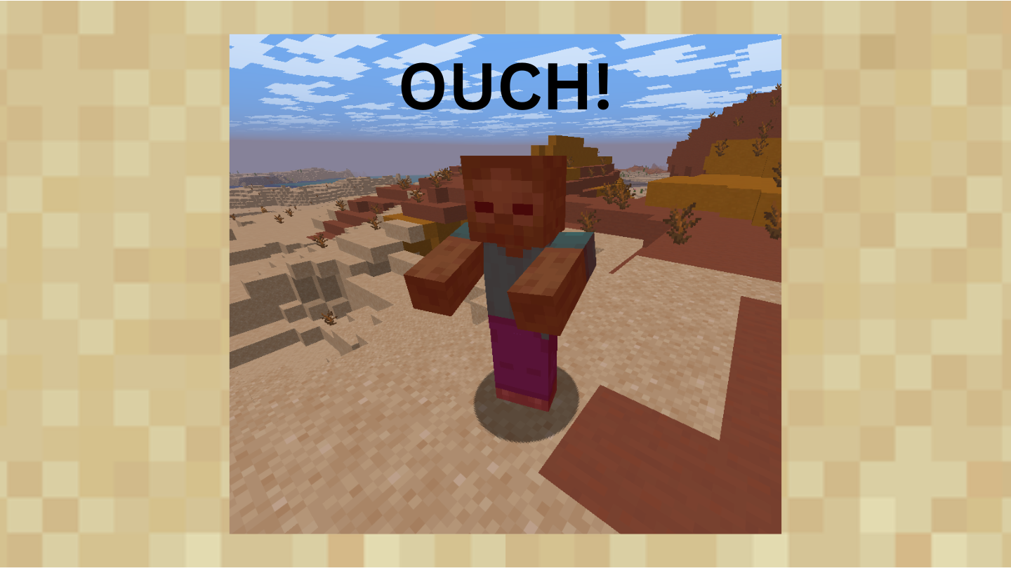 Zombie Saying Ouch!