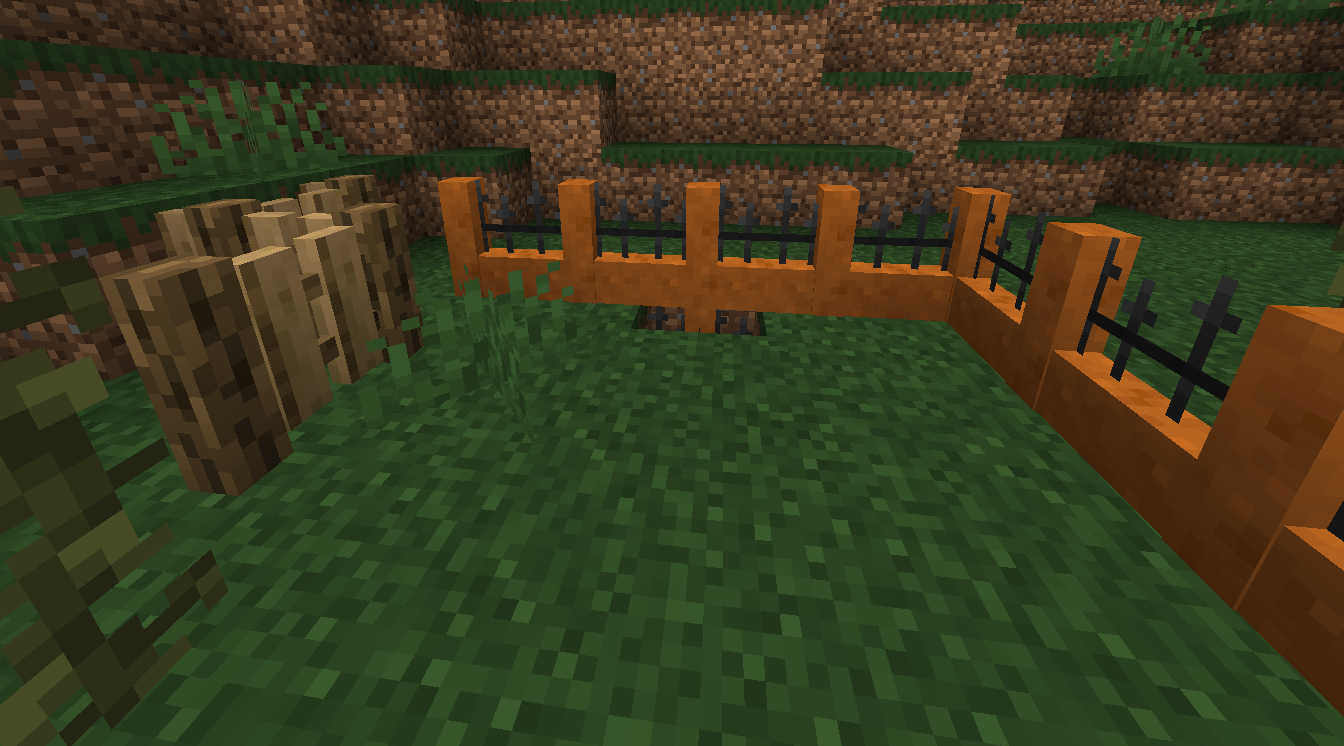 Some walls and fences included in the mod