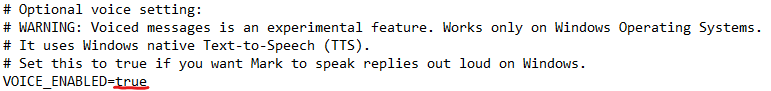 Voiced Settings