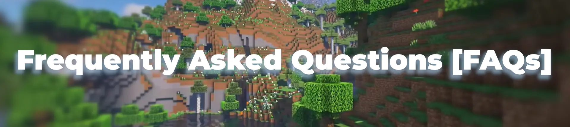 LazurMC Banner of Header Title 'Frequently Asked Questions [FAQs]'