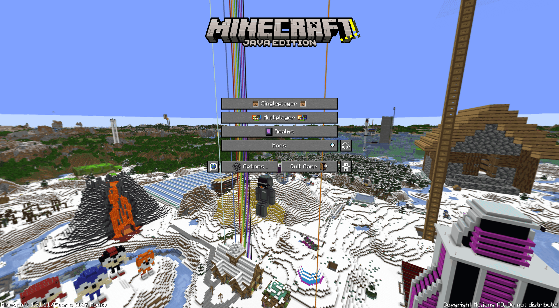 The menu panorama when applied.