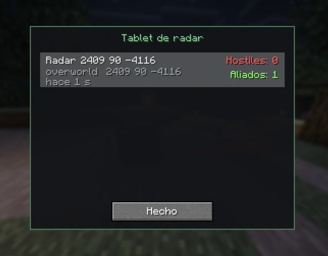 Radar tablet GUI
