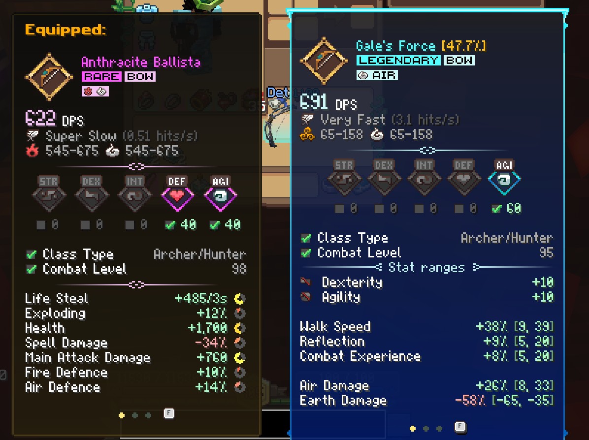 equipped weapon tooltip