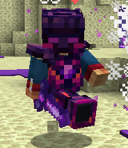 Ender armor ingame with void sword