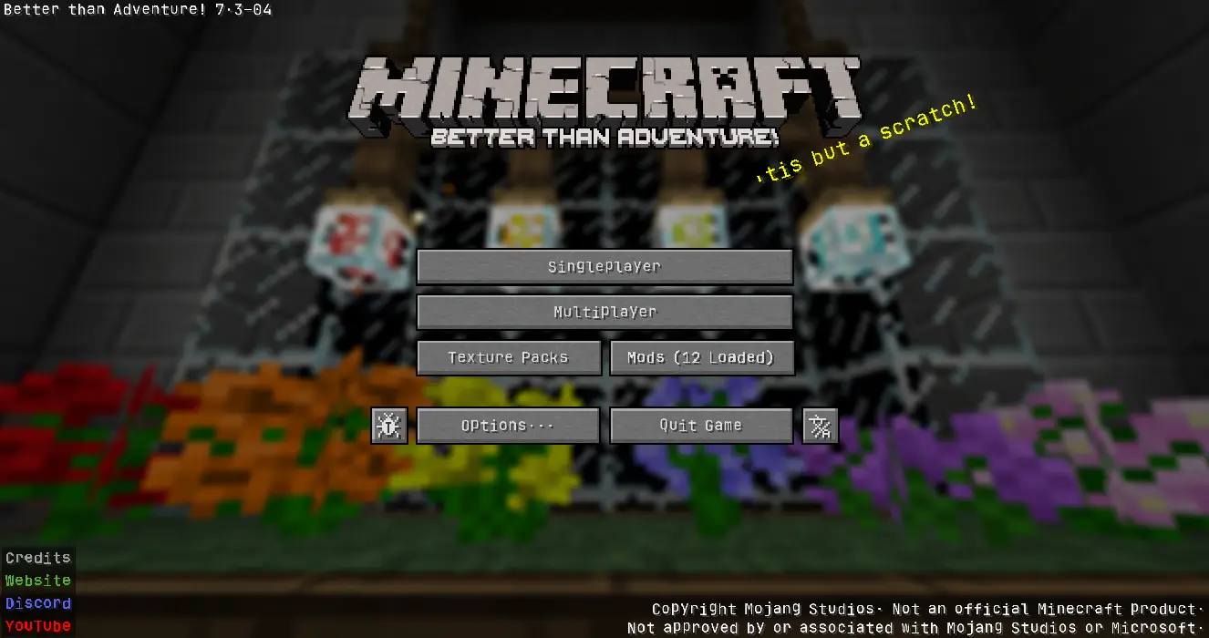 BTA main menu