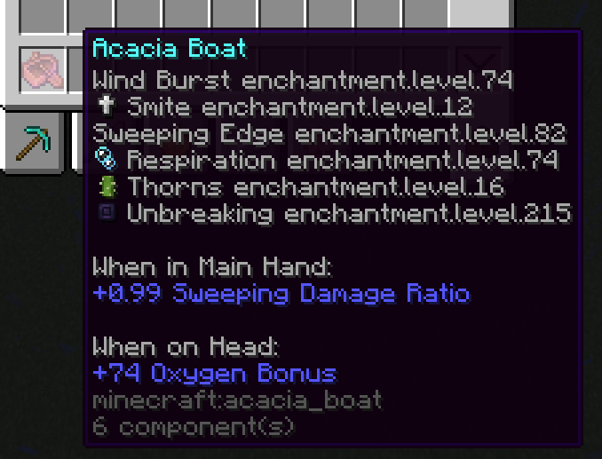 my boat without the pack enabled :(