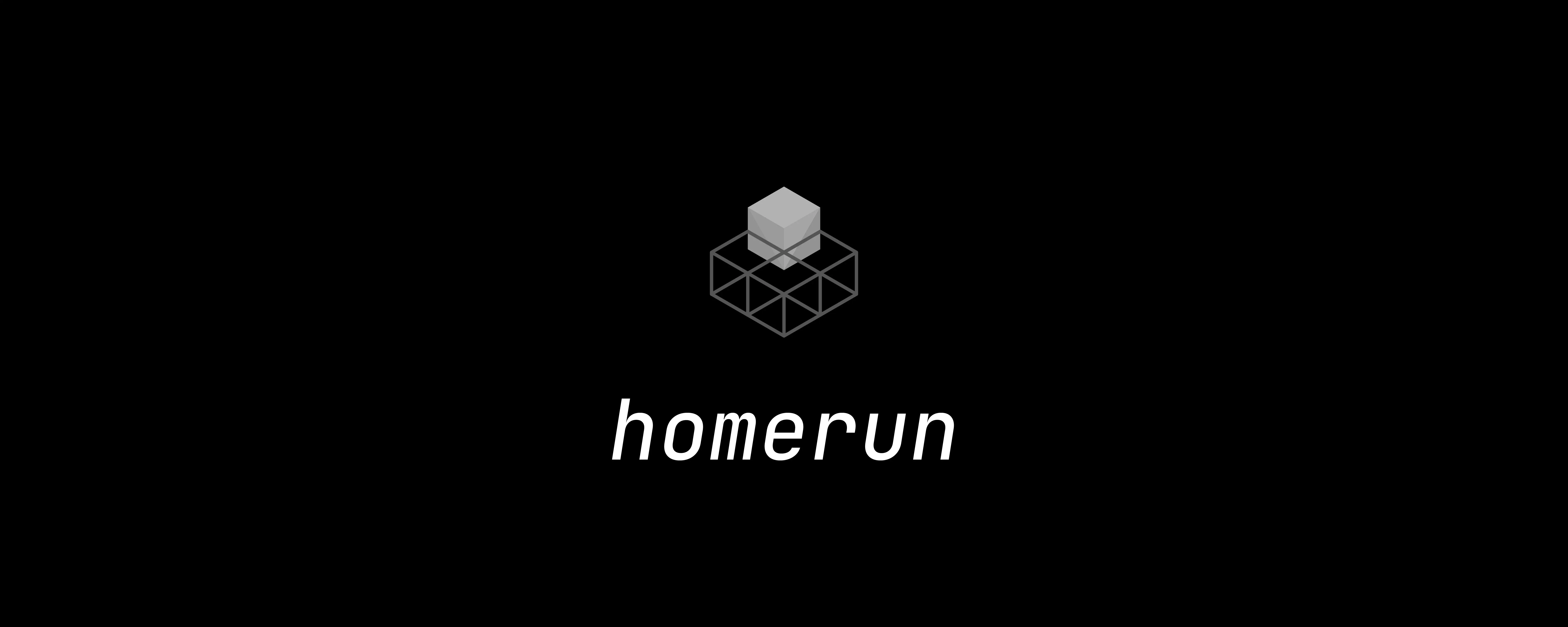 Homerun banner with logo
