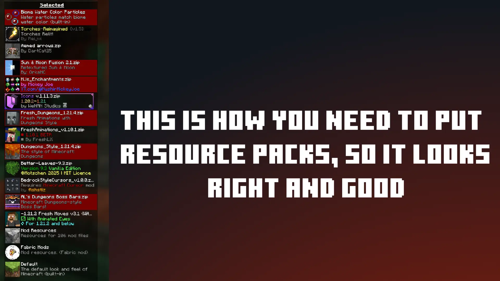 resource pack order