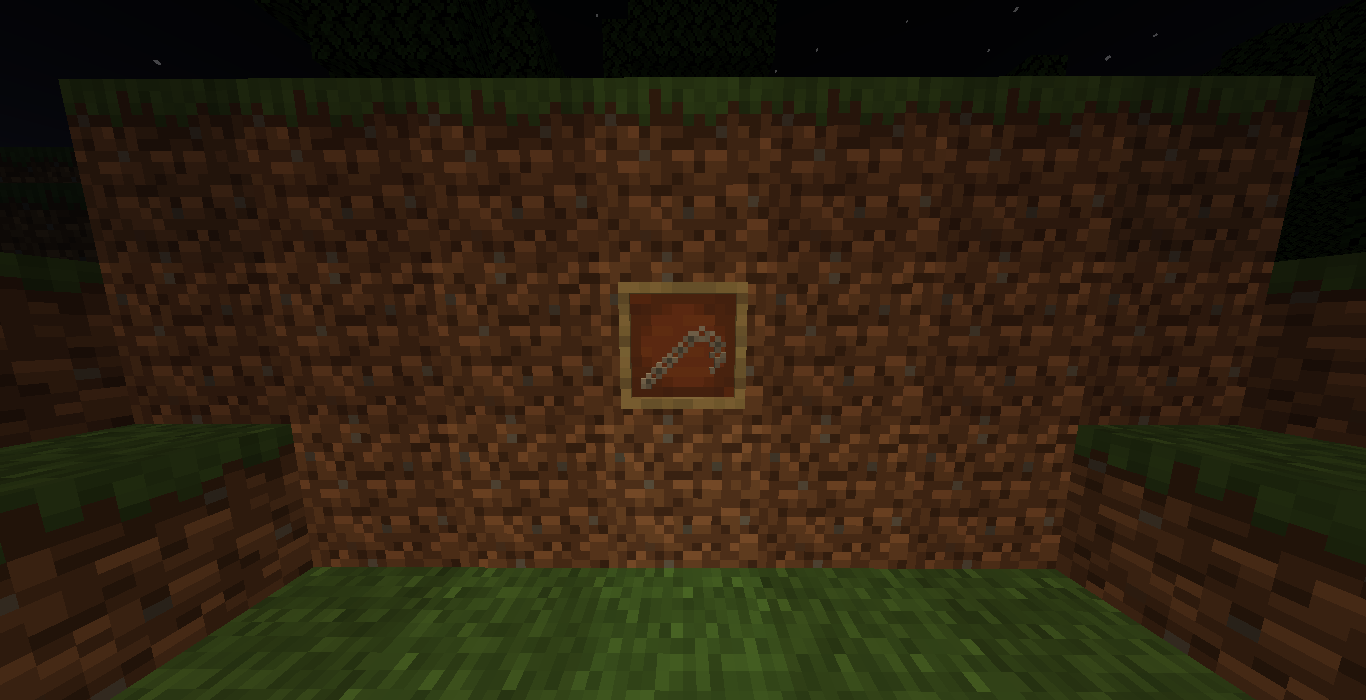 The Spinewhip in an item frame at night