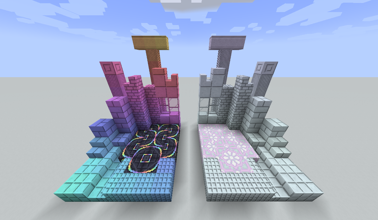 A build showcasing different shapes of opal