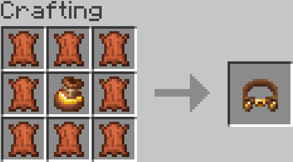 This image shows the recipe for the Bundle Belt, which has 1 expanded bundle surrounded by leather