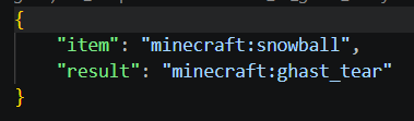 Snowball to ghast tear recipe.