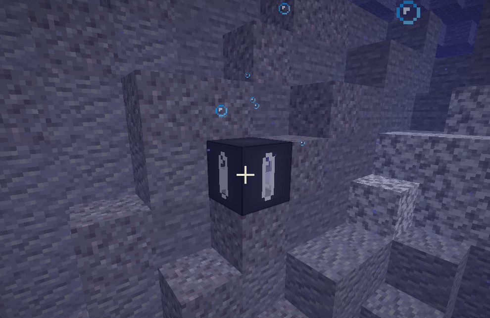 A picture of the oxygen tank partially filled under water