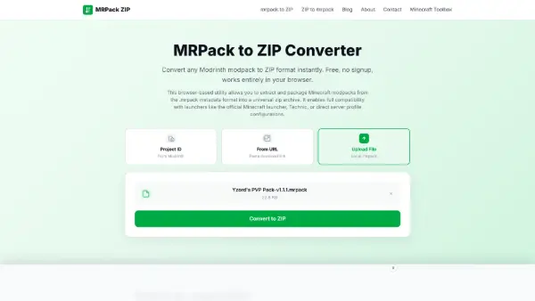 What it should look like when you have the file onto the website