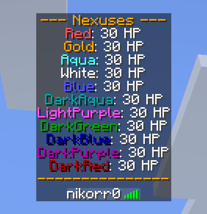 选项卡列表中的 Nexus