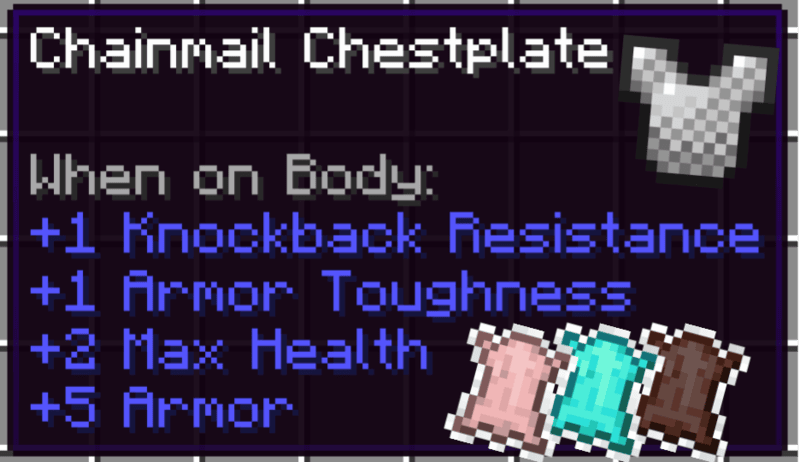 Padding used on a Chainmail Chestplate.