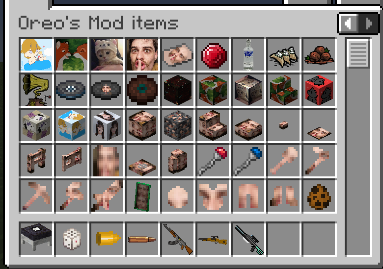 A tab with all the items added in this mod