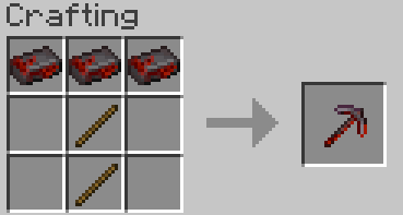 Netheritium Pickaxe - crafting recipe