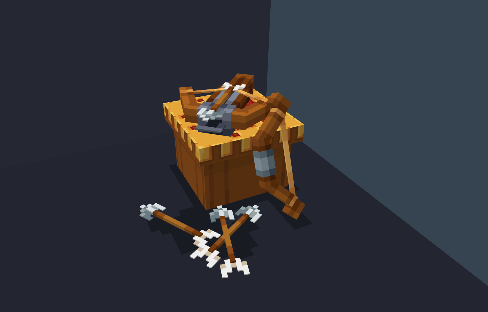 3D Crossbow & bow vanilla